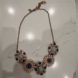 J. Crew Elegant Multi-Color Statement Necklace